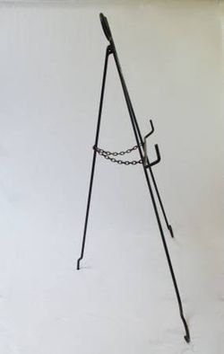 Huge Heavy Iron Art Easel Display Painting Decor Piece