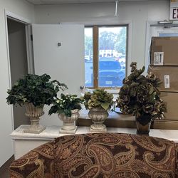 4 artificial flower plants