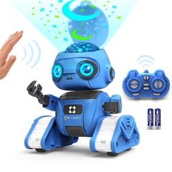 Robot Toys for Boys and Girls, Rechargeable Remote Control Robot with Auto-Demonstration, Light Projection, Dance Moves, Music, and Gesture Sensing –T