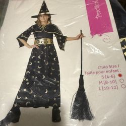 Witch Costume 4 To 6 Years Old 