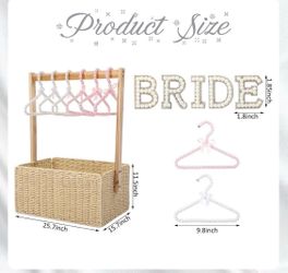 Bridal Shower wicker gift box with hangers. Brand new. Simple assembly required