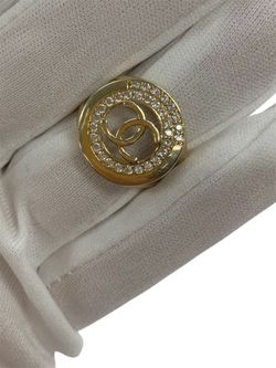 Gold ring with white stones #32938