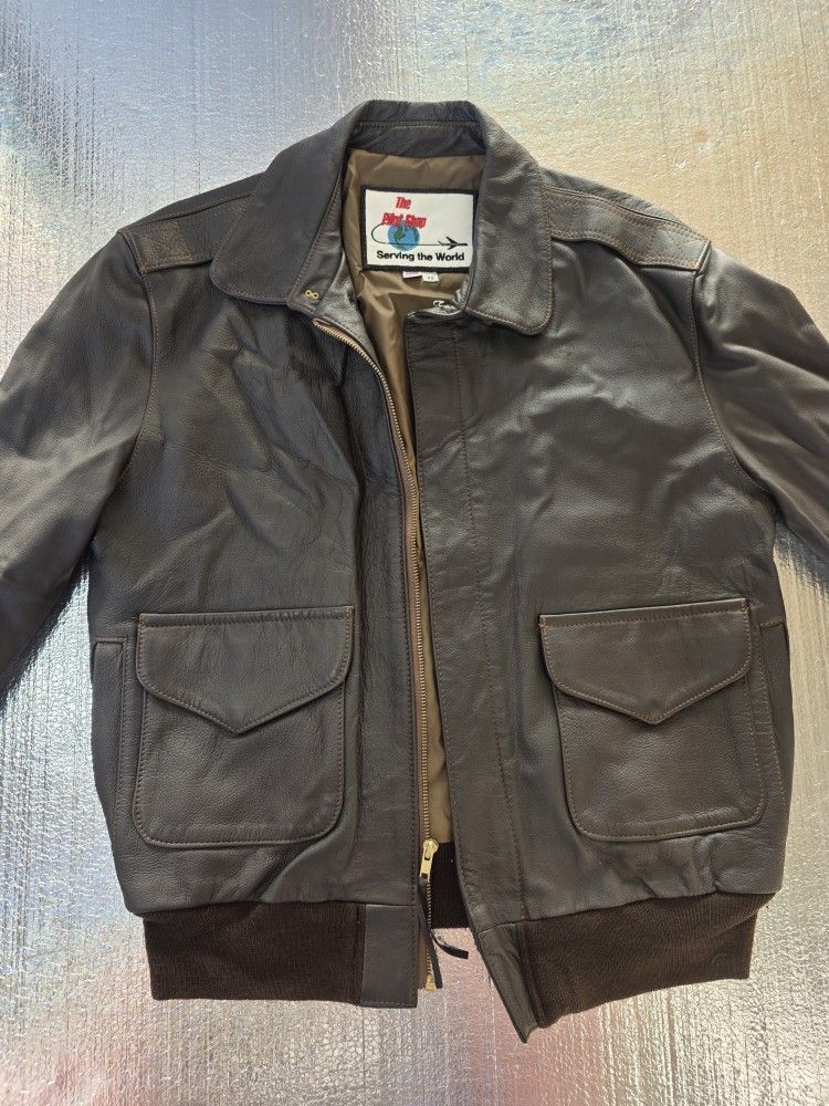 Men’s A-2 Style Leather Flight Jacket