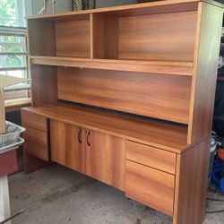 Vintage 2 Piece MCM Credenza 