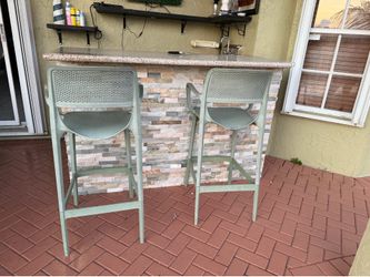 Set of 2 Outdoor Bar Stools – $125 OBO