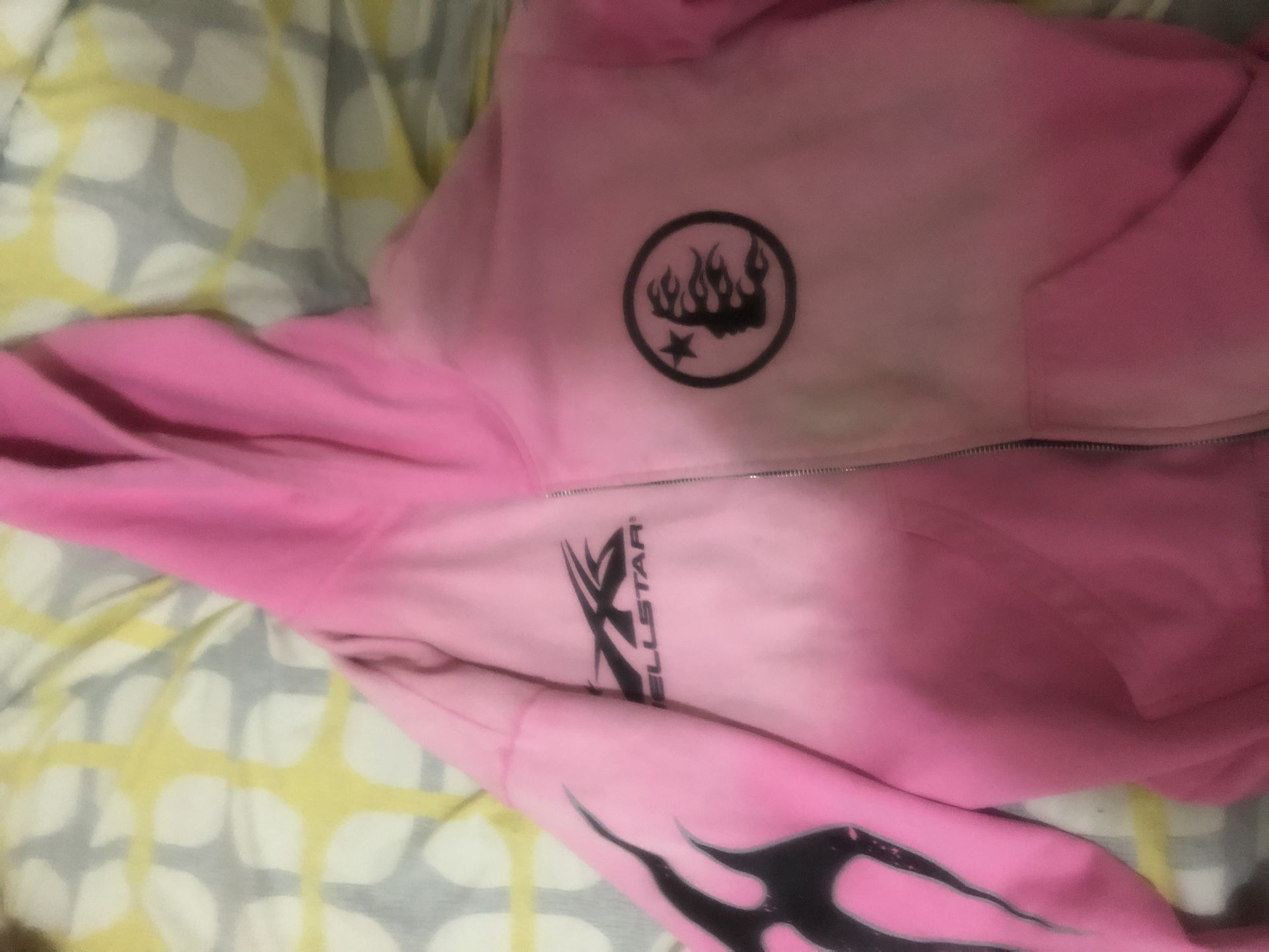 Hellstar Hoodie Pink Zip Up