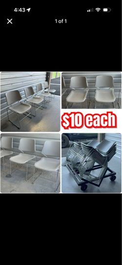 commercial HEAVY DUTY STACKABLE CHAIRS $10 EACH