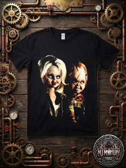 Chucky and Tiffany Horror Graphic T-Shirt