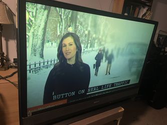 SONY 70” TV Needs a remote. Also included is a PIONEER DVD with 50 DVDS