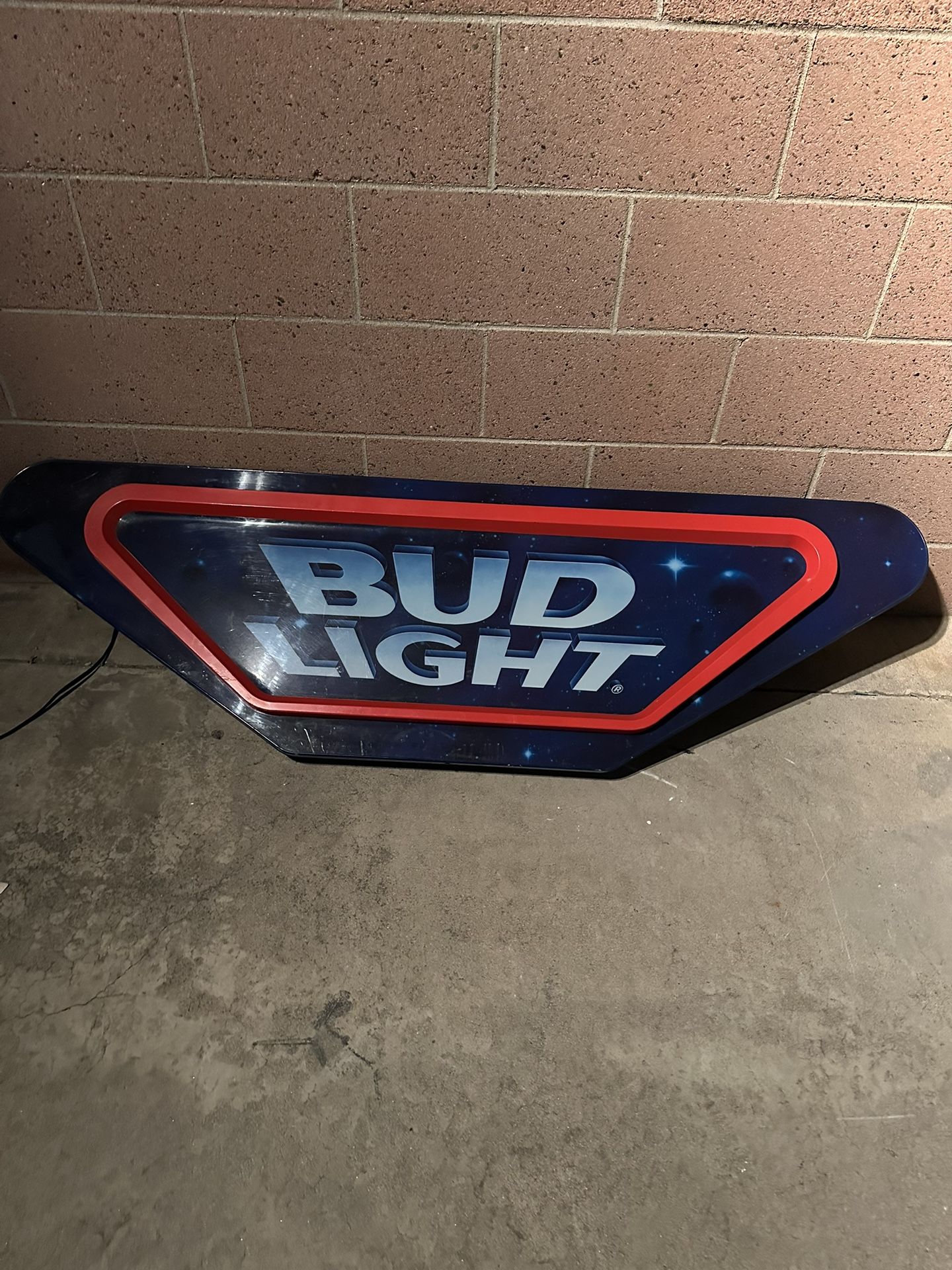 Vintage 1980's Star Wars Bud Light Beer Light Up Beer Sign