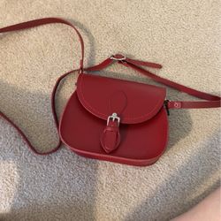Red Leather Vintage Purse 