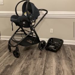 Maxi-Cosi Siena CP 5-in-1 Modular Stroller Travel System. Car seat and car seat base are included.