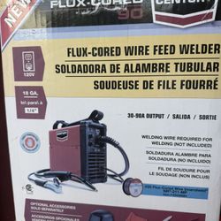 90 Amp FC90 Flux Core Wire Feed Welder and Gun, 120V