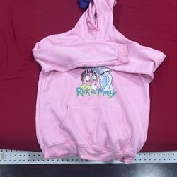 rick and morty hoodie(pink)