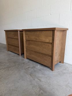Walnut Oak Nightstands ā Minimalist Modern ā Oversized Bedside Tables ā Brand New!