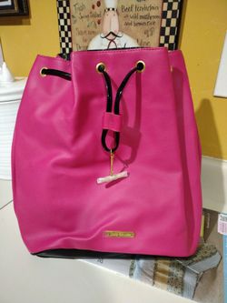 New Juicy Couture Leather Bucket Backpack