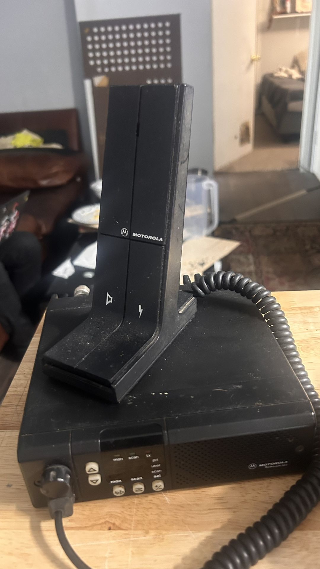 Motorola GM300 with desk mic and power supply