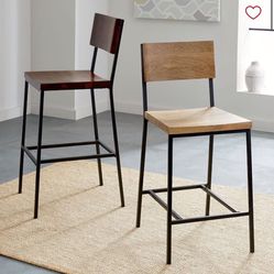 West Elm Rustic counter stools 