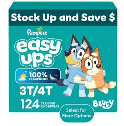 Brand New Pampers Easy Ups Bluey Potty Training Pants Boys Size 3T-4T