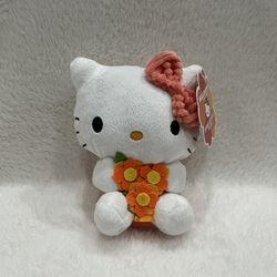 Hello Kitty Holding Flowers Plushie