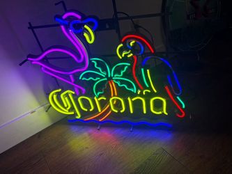 corona neon light sign