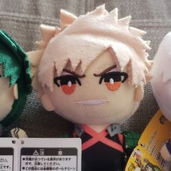 3pc 6.29IN Anime My Hero Academia Izuku Midoriya Katsuki Bakugou Shouto Todoroki Plush Pendant Toy Soft Stuffed Doll Gift ，Kids feet Plush Toys Birthd