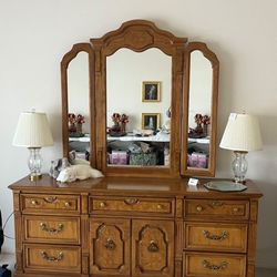 Beautiful 9 Drawer Tomasville Dresser With Mirror