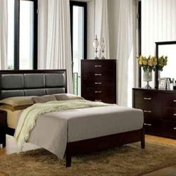 Brand New Espresso 6pc Cal.king Size Bedroom Set
