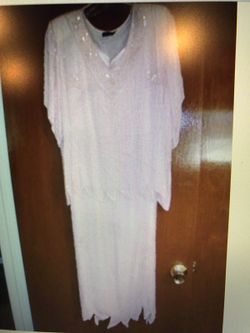 2 Piece Mother of the Bride she sequins Dress Xl