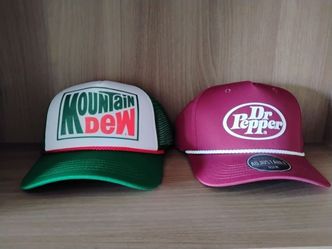 Mountain Dew & Dr Pepper Snapback Hats – Set of 2