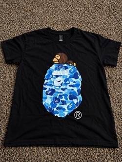 BAPE Baby Milo Blue Camo Ape Head T-Shirt