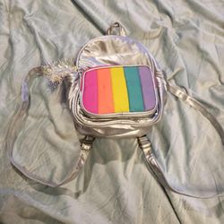 🩷 Rainbow Sliver Mini  Backpack - Still Available