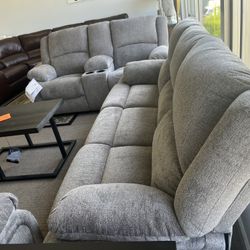 Power Recliner Sofa And Loveseat By Ashley 