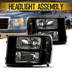 Set of 2 right side and left side For 2007-2014 GMC Sierra 1(contact info removed) HD 3500HD SET Headlights Brand New still in the box E214