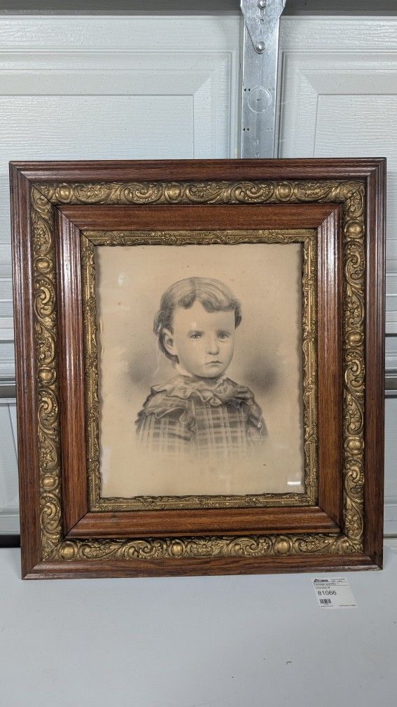 Large Victorian Era  Ornate Gesso/Compo, Wood Frame
