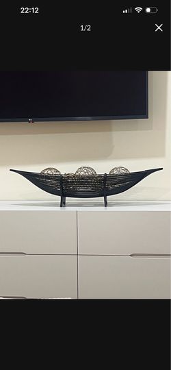 rare luxury decor! Large, Modern Home Decor / Boat shaped bowl