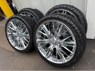 NEW 24 inch chrome zl1 wheels with 305/35r24 atturo ATS tires