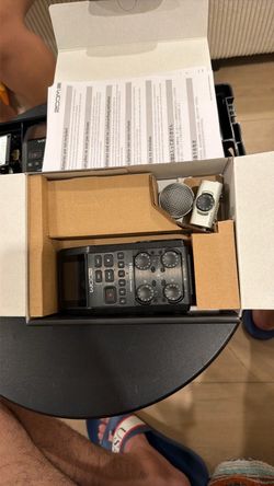 A clean, pre-owned Zoom H6 Handy Recorder (in its original retail box like the one you are preparing to