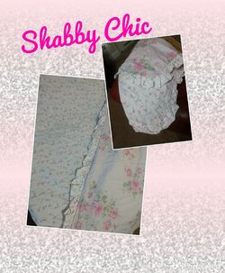 SHABBY CHIC KING SZ COMFORTER SET