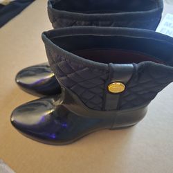 Tommy Hilfiger black rain boots