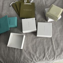 4 Empty New Boxes And 4 Small Backs Tiffany And Van Klee