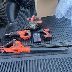 Black & Decker 20 V Tools.