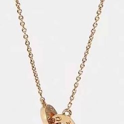 Coach Interlocking Open Circle Pendant Necklace