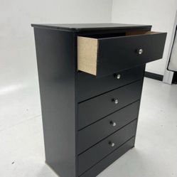 Brand new black 5 drawer dresser
