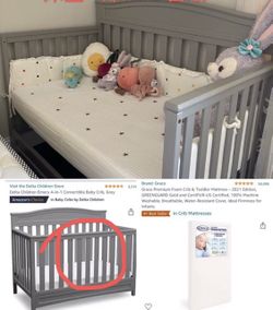 Baby Crib With Mattress