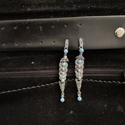 New Long Turquoise Earrings 