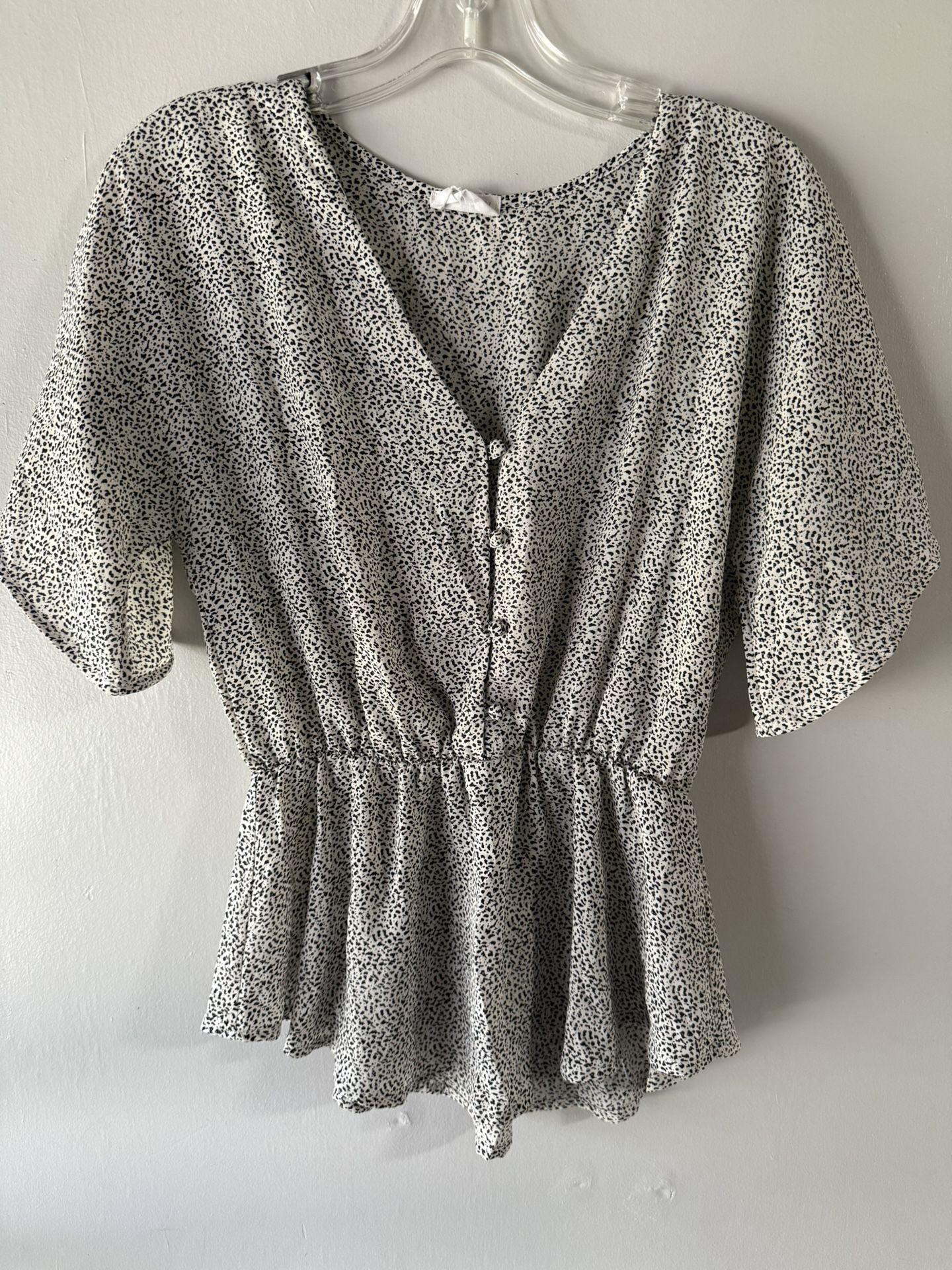 Black And White Blouse