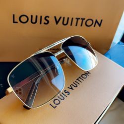 Louis Vuitton Aviator Gold Men’s And Women’s Unisex Sunglasses Shades 