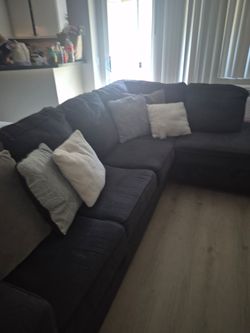 Free gray couch with pull out bed