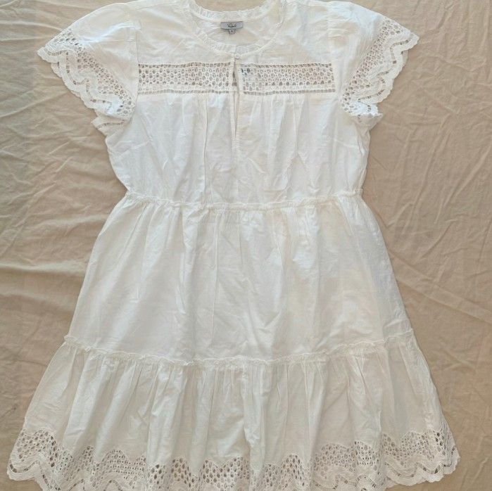 Rails NWT | White Lettie Eyelet Scalloped Dress | size XL